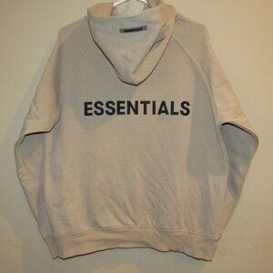 Fear of God Essentials Hoodie Full Zip Men's Small Khaki Sweatshirt Streetwear